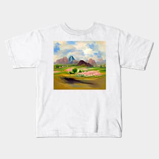 Spring Mountain Landscape Kids T-Shirt